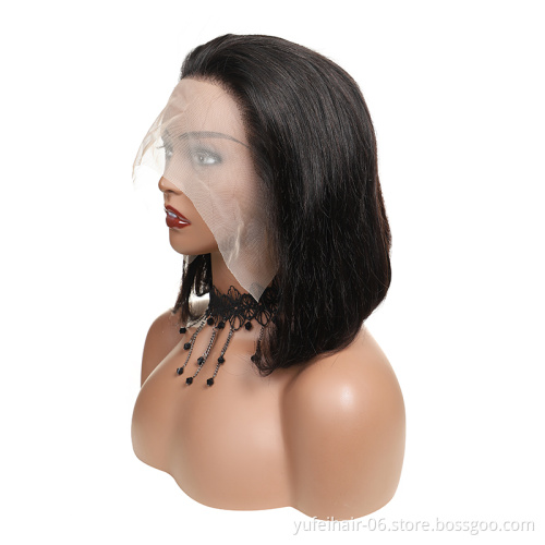 Brazilian 13x4 Bob Wigs Pre Plucked With Baby Hair Body Wave 150% Short Remy Human Hair Water Bob Wigs For Women
